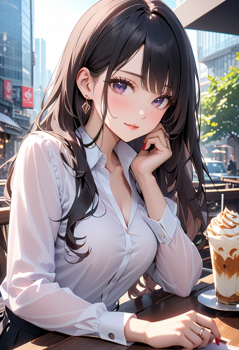 and guy kissing a girl with big breasts, perfect, pretty, korean