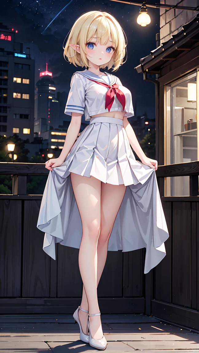 Student, panties, white panties, thong, panties, skirt, raised skirt, cameltoe, RAW