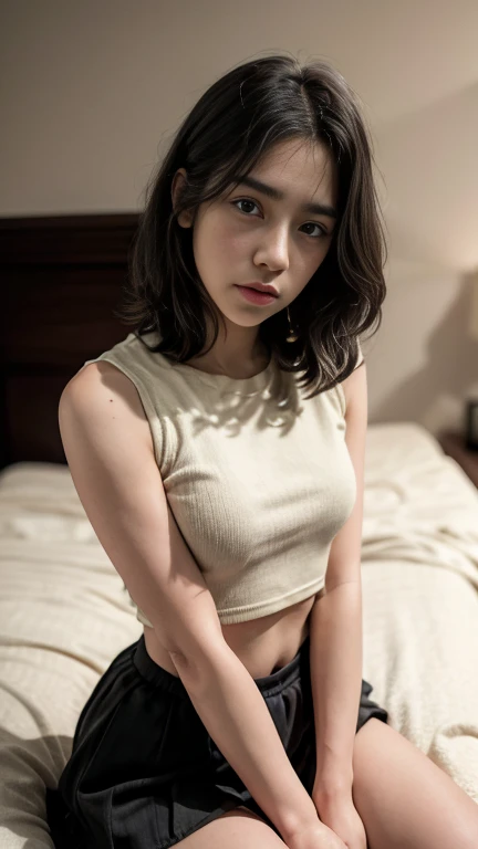 RAW UHD format、crystal clear、(((nsfw))),(real photos)、18 year old blonde photo (blue eyesをした美しい女の子), (well-trained body、crack your abs)、healthy beautiful girl、droopy eyes、blue eyes、(((very small breast bulge)))、 very unreasonable、highly detailed shiny eyes、super high quality, sharpness, shallow depth of field, crystal clear, cute face, background is blurry,fine skin pores , intricate eye details、fine skin、((short hair))、((no makeup))、((freckle face))、high school girl、so ridiculous、((very small breasts、Small but beautiful and well-shaped breasts、The areola is very small and beautiful、Very small nipples are beautiful、beautiful body))、((high school girlの体が精子で濡れている)), ((small red panties))、(Spread your legs)