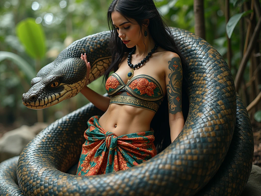 Latino, Beautuful Women, fullnude, serpent, huge tit