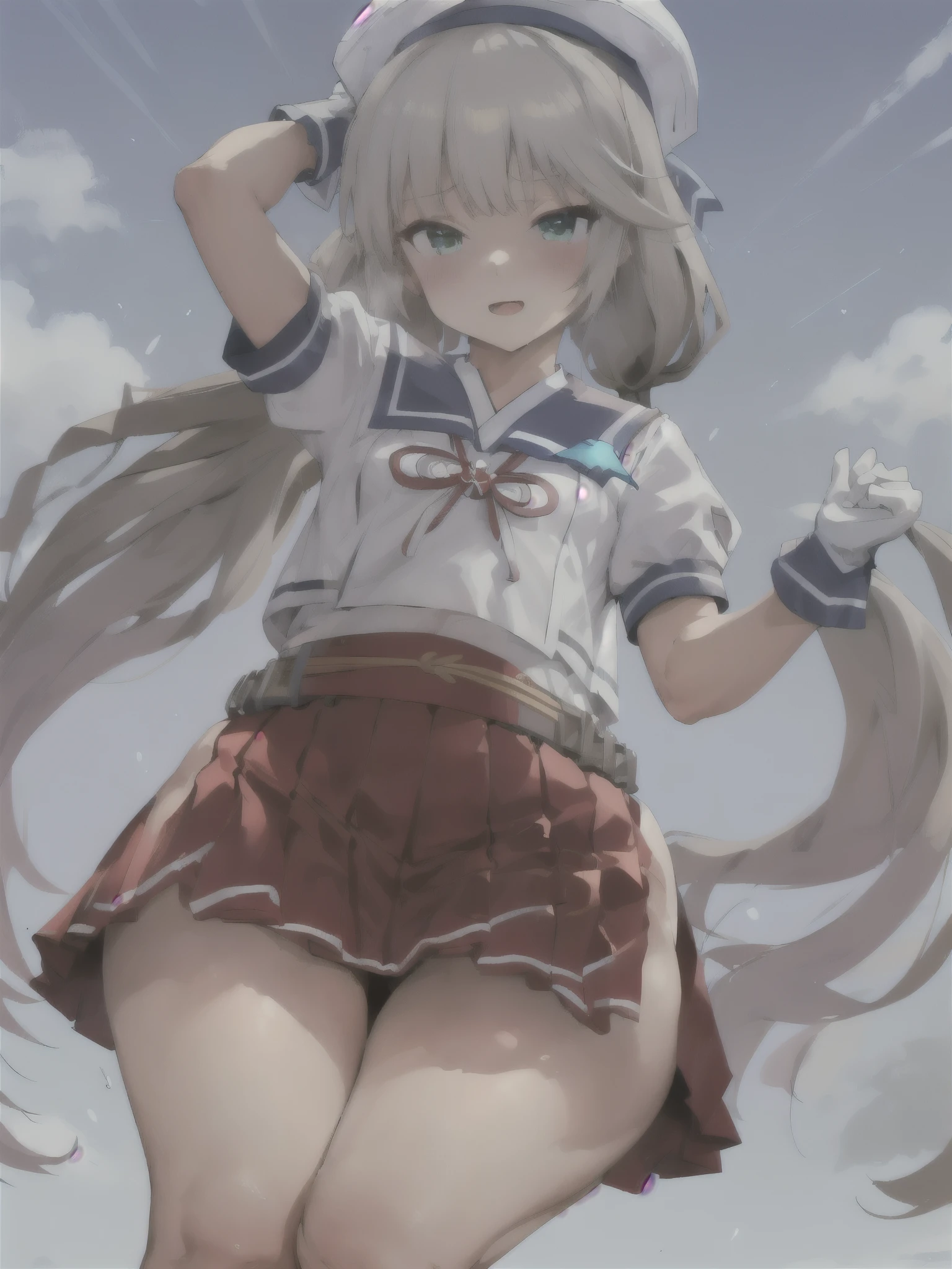 (masterpiece, Highest quality:1.2), alone, One girl, 幼いchildのゴールドシップ, pillbox hat,White Lolita,Gothic Lolita、With ruffles、Puffy short sleeves、dress、Knee-high socks、Horse tail,、grassland、Nature、blush、(Huge breasts:1.4)、Transparent clothes、Clothes are see-through、、Kindergarteners、、6 years old、、の小さな体、From below、Look to the side、Clothes get wet、Nipples are visible、Close your eyes and laugh、smile、Stand up with your legs spread、Flashy underwear、is see-through、Big Ass、Raise one leg、Skirt lift、Dripping a lot of thick white love juice