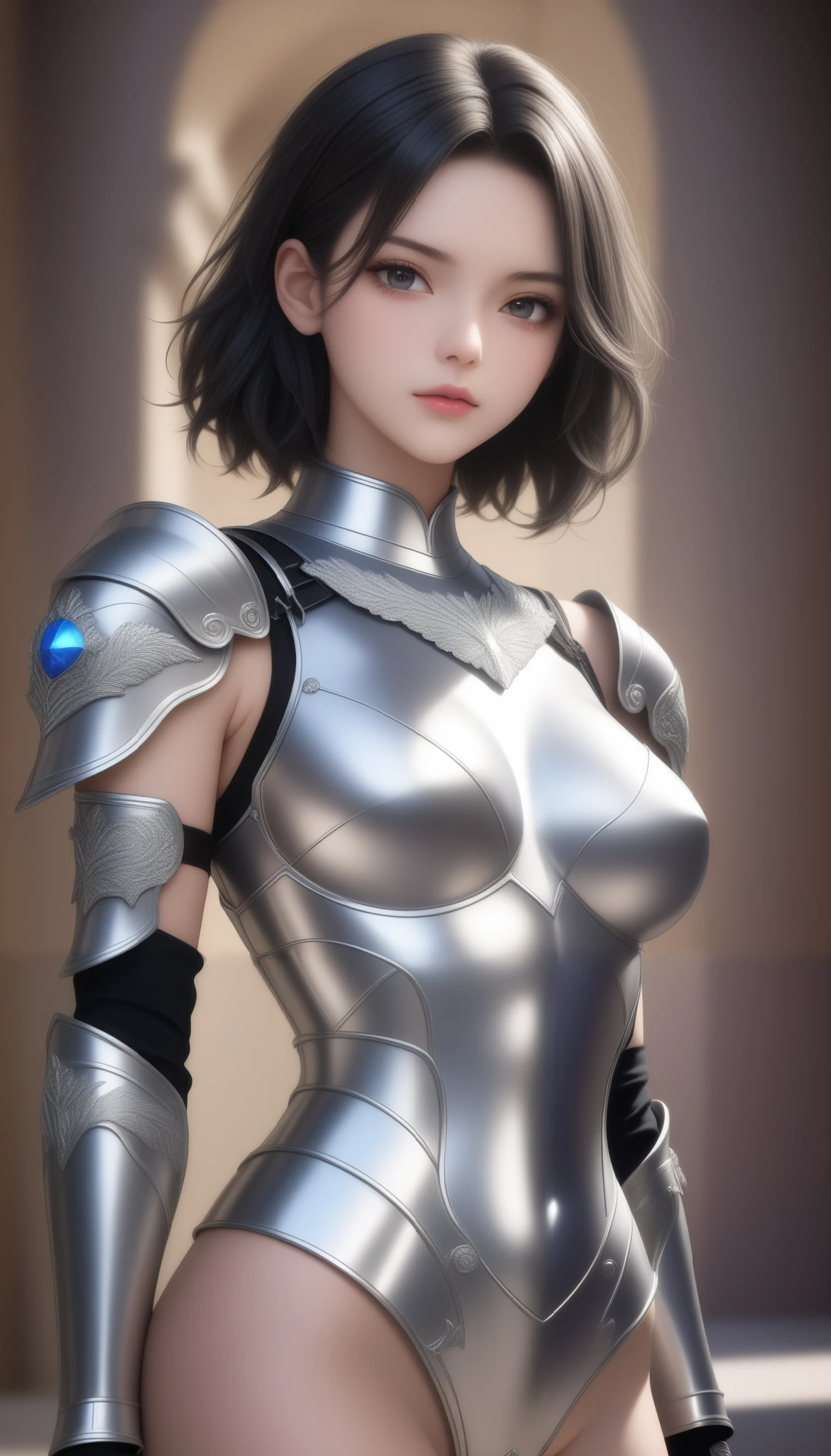 The animations are rich in detail,This is a high-quality 8K masterpiece。18-year-old female,Very short hair,Short,Spark magic,Light armor,