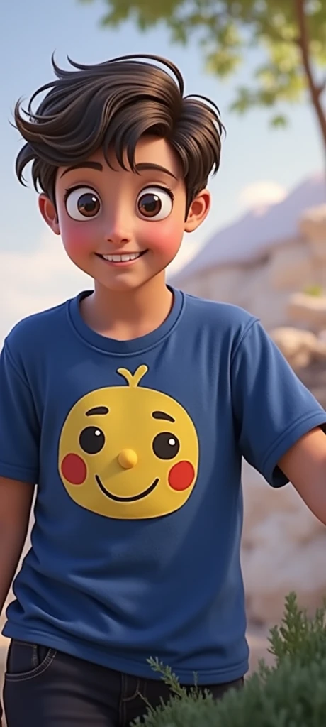 A cute boy 3d modern disney Pixar charector  