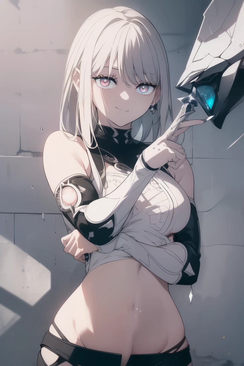 (Masterpiece, Slim Body, Delicate Fingers: 1.2), Best Quality, (Illustration: 1.2), (Hyper Detail), Eye Focus, Ultra Detail, (Fine Detail), (Intricate Detail), HDR, (Ultra Detail: 1.15), (Soft Light: 1.2), 1girl, (bikini armor:1.5), (pelvic curtain:1.5), (White hair and blue highlights),cyan eyes, medium, short hair, solo, (medium breasts:1.2), masterpiece, (blushing:1.3), best quality, highly detailed, (loli:1.5), fullbody image, kwaii, (table humping:1.5), (crotch rub:1.5),(panting:1.2), (blushing:1.3), (moaning:1.5), (pussy juice:1.5), (suggestive fluid:1.5), table, lifting,