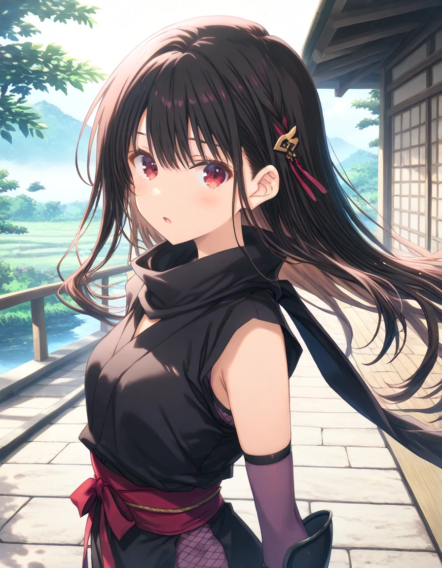 1girl, ninja, little female, small breasts, beautiful detailed eyes, expressionless, open mouth, outdoors,wind, fantasy, game CG, break,((artist:mitsumi_misato)),(artist:fujiyama),(artist:suzumori),(masterpiece), (best quality), (ultra-detailed), very aesthetic, newest, beauty illustration,super detailed skin, (masterpiece), (best quality), (ultra-detailed), very aesthetic lighting,newest ,hi res,absurd_res,2023,shaded,digital media (artwork), realistic lighting, 4k, 8k, 