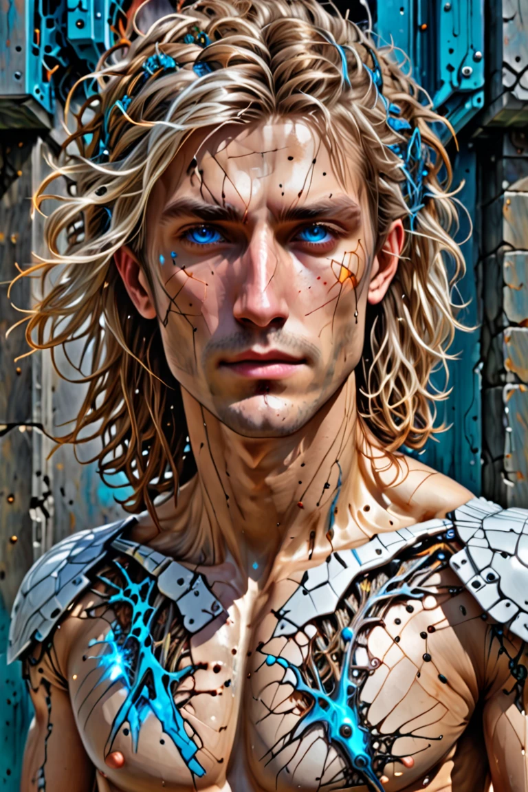 8K ULTRA REALISTIC MAN, MAN, Male:1.9, Griffith:1.2 ,Berserk,male,super beautiful teenager,Long hair with white perm,Crystal clear blue eyes,Beautiful white skin,Ultra HD,super high quality,masterpiece,Digital SLR,Photorealistic,Detailed details,Vivid details,Depicted in detail,A detailed face,Detailed details,Super Detail,Realistic skin texture,Anatomical basis,Perfect Anatomy,Anatomically correct hand,Anatomically correct fingers,Complex 3D rendering,Fearless look,Beautiful Castle background