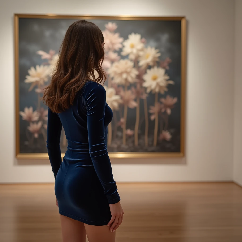painting of woman, figurative art, intense watercolor, watercolor detailed art,Beautiful and expressive paintings, Beautiful artwork illustration, wonderful, cool beauty, highest quality, official art, perfect composition,perfect angle, best shot back view, women only, sharp outline, Mysterious, nostalgia, romantic, fantasy, The blurred boundary between past and present, Eyes without pupils, colored eyes, ideal animation, In search of lost time, long curly windblown hair, sentimental, Paris in the first half of the 20th century, Full body nude, beautiful nude back view from below, big butt, big ass, big body