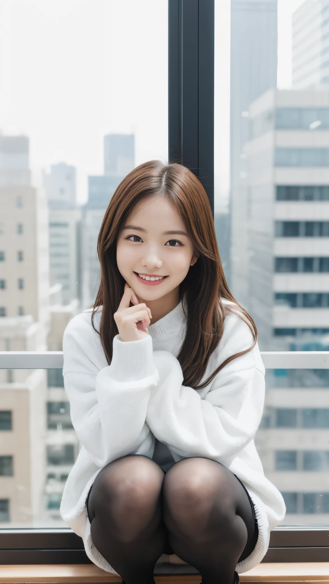 ( happy expression:1.26)、 RAW photo、(((The ultimate full-body beautiful photo)))、(( Glowing Skin))、 1 girl、 beautiful 25 year old girl from Prague 、Bright expression、(( brown hair))、Sweatshirt Girl、 plaid pleated skirt、View from the floor、( long stockings or pantyhose for sweatshirts)、( a picture of rolling up my skirt myself by the window in the office )、Big Breasts、 feet 、Squat、 panties、(( Very detailedな))、( Perfectly Detailed Face)、()、(Finger detailing)、(Superior anatomy)、 Photorealistic Images 、最 High Quality 、 Very detailedな、 film light 、 intricate detail dealing with 3 tentacles、 high definition 、 Very detailed))、 detailed background、8 QHD、 dslr camera、Soft light、 High Quality 、 film grain、 fuji film XT3 、 shallow depth of field 、natural Soft light、Kamimei、