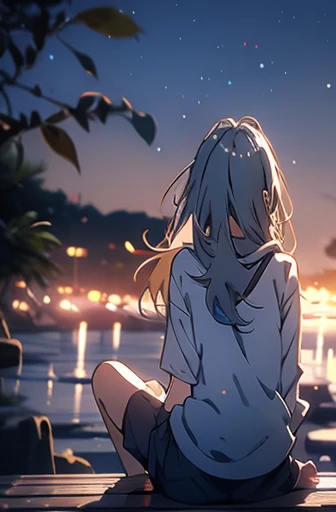 Laid-back boy and dog　Anime girl sitting on a bench looking at the stars, Anime art wallpaper 8 k, Anime art wallpaper 4k, Anime art wallpaper 4 k, 4k Anime wallpaper, Anime wallpaper 4k, Anime wallpaper 4 k, Anime style 4 k, 4K Manga Wallpaper, Gazing at the Sunset. Anime, Anime girl desktop background, Anime wallpaper, Anime background