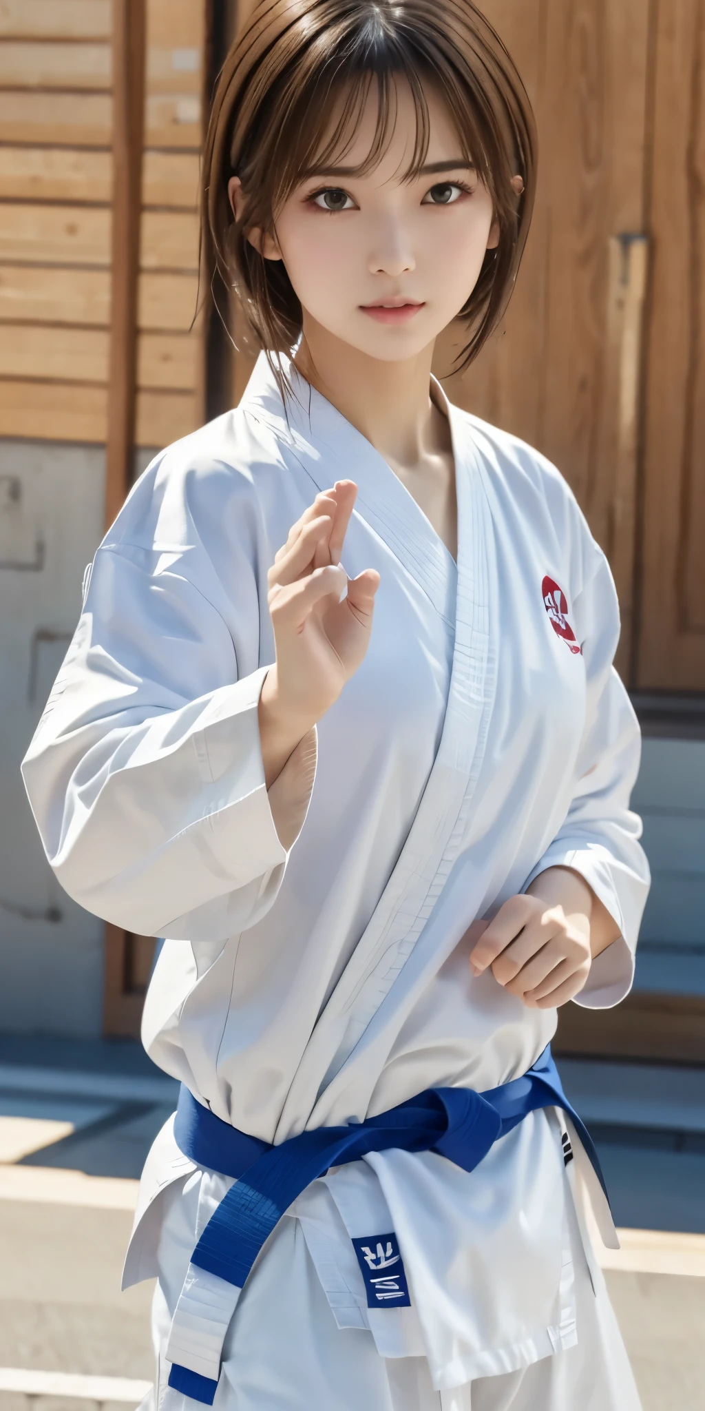 karateの道着、karate、karateの試合