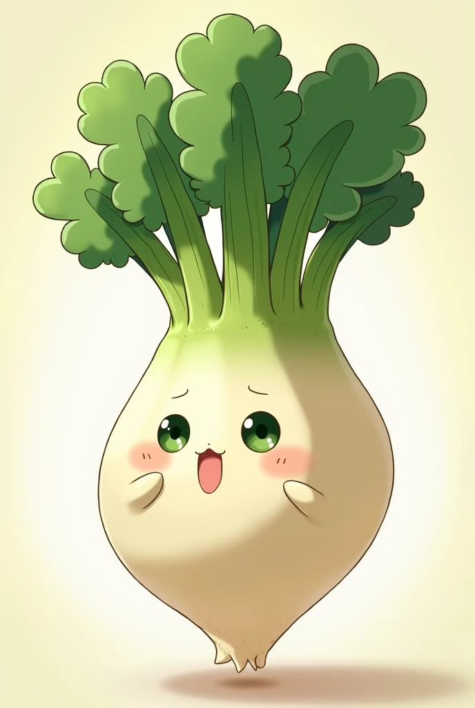 ( best quality, very detailed depiction, incredible high resolution,High quality anime drawings), dandy face daikon, daikon eyes , daikon nose ,Daikon mouth , daikon limbs , beautiful daikon , curvy daikon,