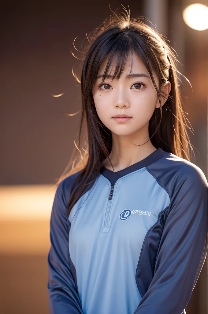 (8k, RAW Photos,Highest quality, High resolution:1.1), (Ultra-realistic:1.4),(Realistic, Realistic:1.3),The Beauty of Japan、Rhythmic gymnastics club、Rhythmic Gymnastics Uniform、((Upper Body:1.3))