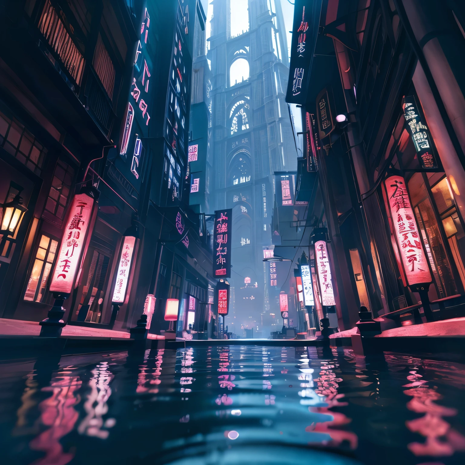 ((Highest)), ( best quality ), ( Details), ( hyperreal), (Illustration), ( high definition ), (32K), (非常に Detailsな), (bestIllustration), ( Official Art) , {{ amazing, best quality , limited precision CG , unity 8k Wallpaper , Movie Lighting}}, (( panorama)), Cityscape reflected on the surface of the water 、Exquisite architecture、きらめくreflection、 moody lighting 、 Cinematic Atmosphere 、 vibrant colors、 big things 、 dramatic shadows 、 Gentle Tranquility 、 Architectural Details 、Rippling Water、Dramatic perspective 、Captivating symmetry、 photorealistic quality、 Cinematic Composition 、masterpiece、8k、超 Details、 under vie 、 digital painting 、湖の上に優先となった古代都市street、 A vast city is reflected on the surface of the water , reflection, high definition , (( panorama)), street