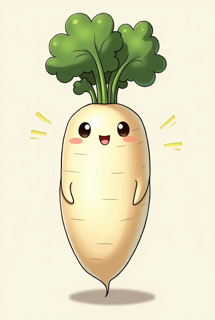 ( best quality, very detailed depiction, incredible high resolution,High quality anime drawings), dandy face daikon, daikon eyes , daikon nose ,Daikon mouth , daikon limbs , beautiful daikon , curvy daikon,