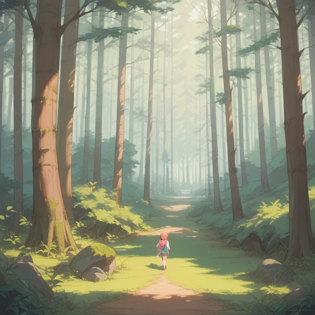 Misty Forest, Girl with her back turned,
pastel, (masterpiece, best quality, hyper detailed:1.2),