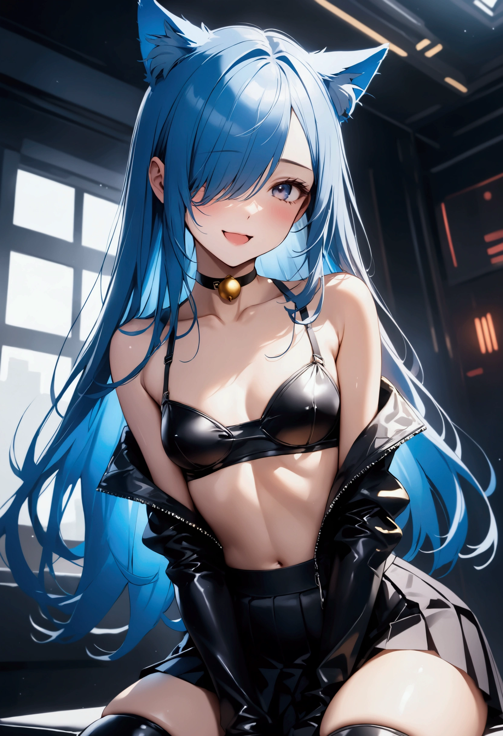 anime woman dancing in a club house, happy, wearing adiddas silver jacket, black adiddas cap tilted back and blue jeans , lots of neon lights, people dancing behind her, anime style, drabon ball art style, 8k