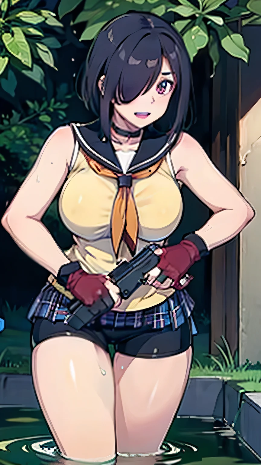 Kobeni Higashiyama, DESNUDA (CUERPO COMPLETO) (pelo negro ) (tetas grandes) (pussy juice) (pose sexy) (TOTALMENTE DESNUDA), (Chainsaw Man)
