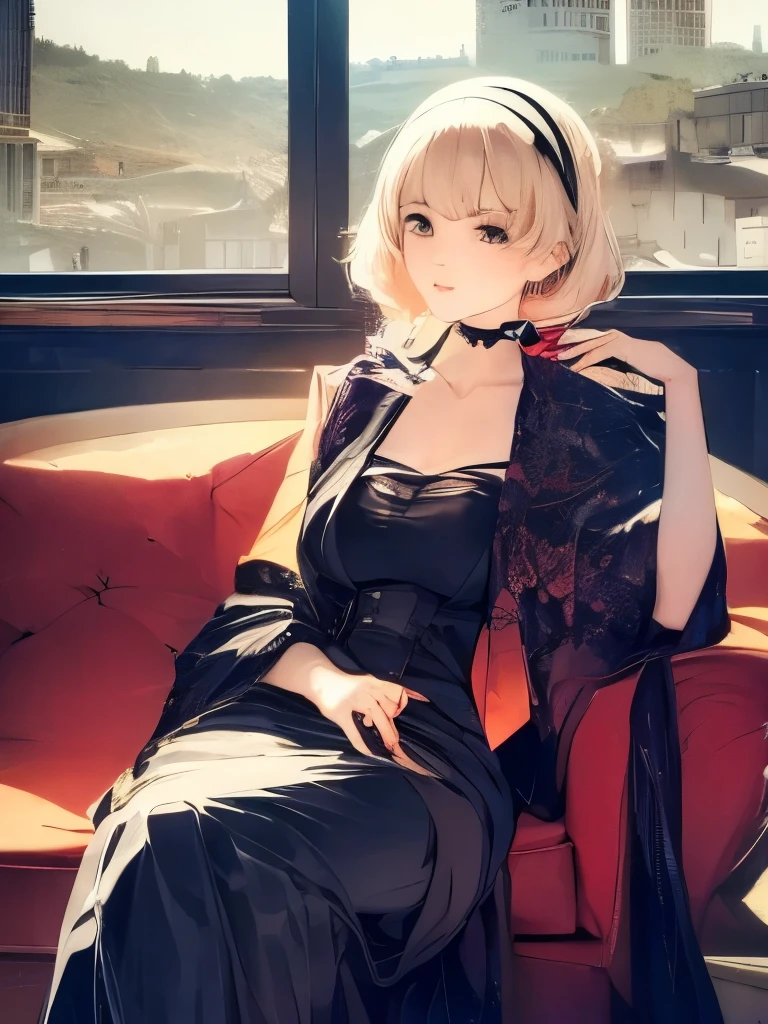 araffed woman sitting on a wooden deck , a portrait inspired by Ayami Kojima, reddit, gothic art, 1 7 - - old h girl, young beautiful amouranth,