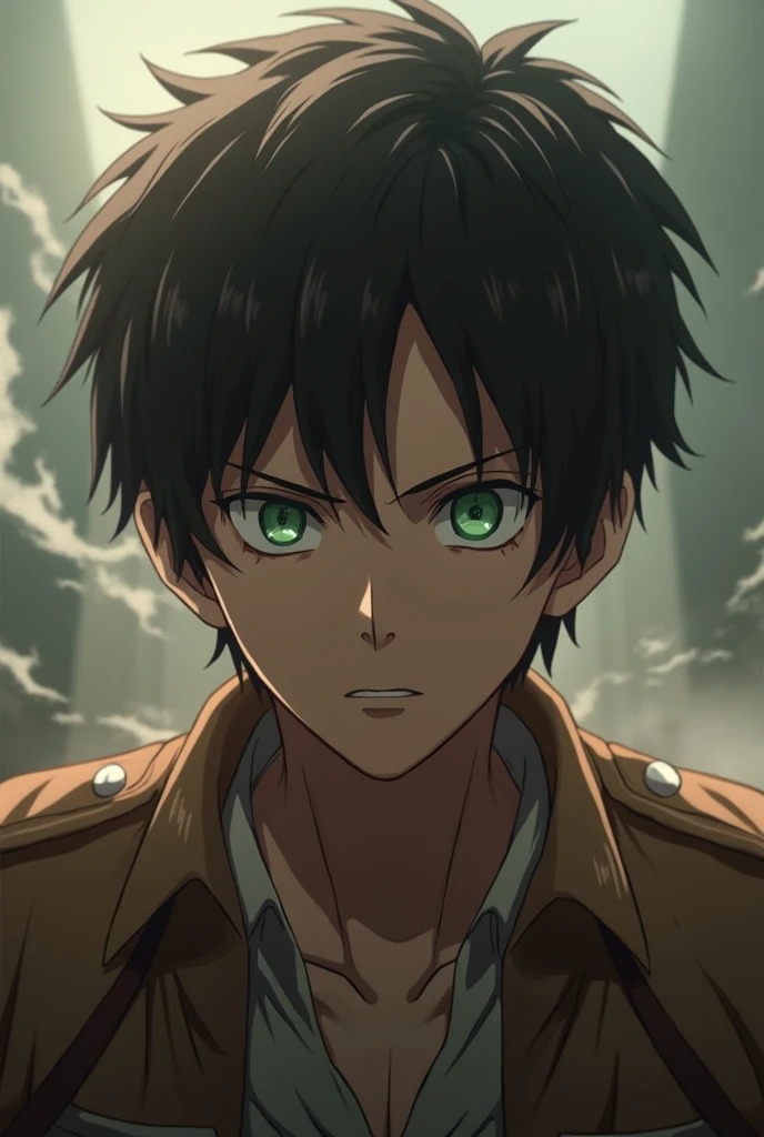 You can take a more realistic picture of Eren in attack on the Titans like in the anime


