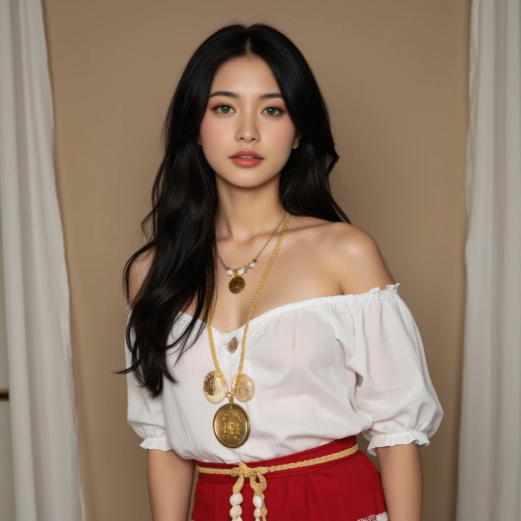 blonde woman with long hair and piercings posing for a photo, with black long hair, with long black hair, perfect white haired girl, ava max, tifa lockhart with black hair, pale porcelain white skin, anime girl in real life,  with black hair, extremely black hair, very black hair, with long black hair, her hair is black