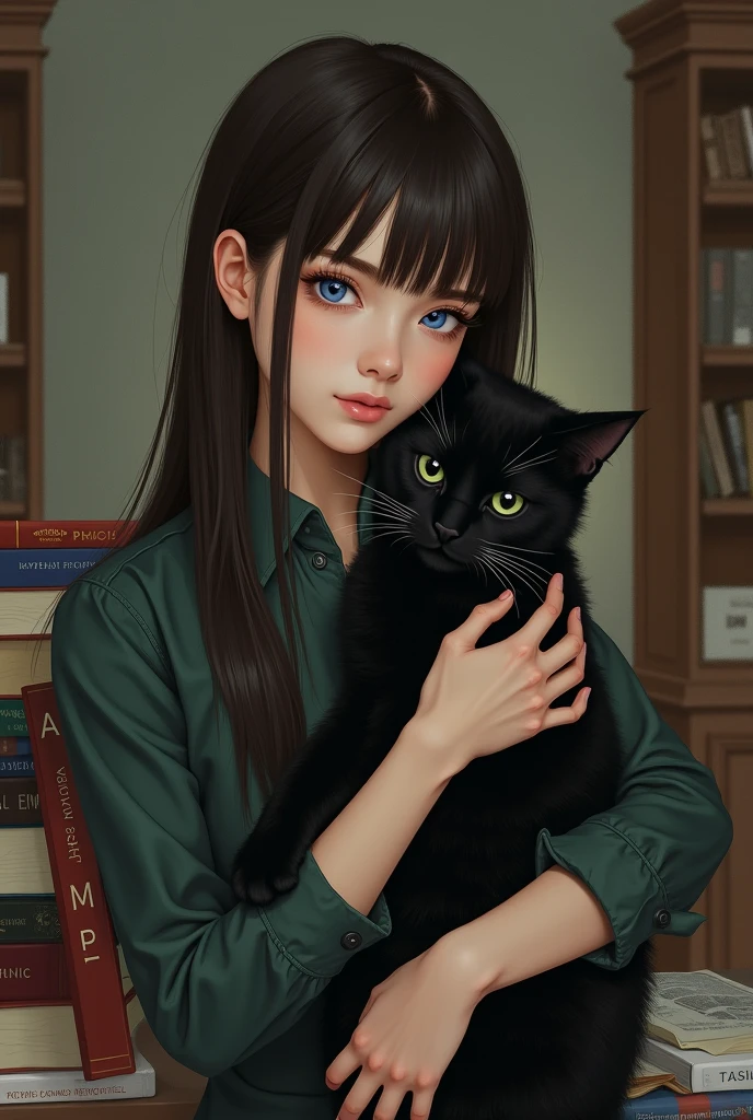 Cat lady with a knife