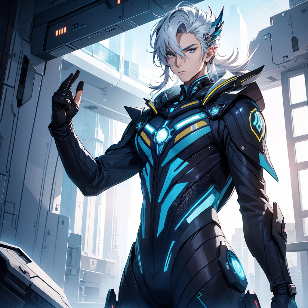 Male MAN in a futuristic setting