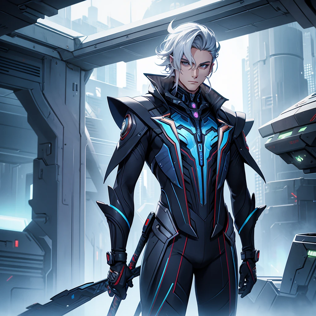 Male MAN in a futuristic setting