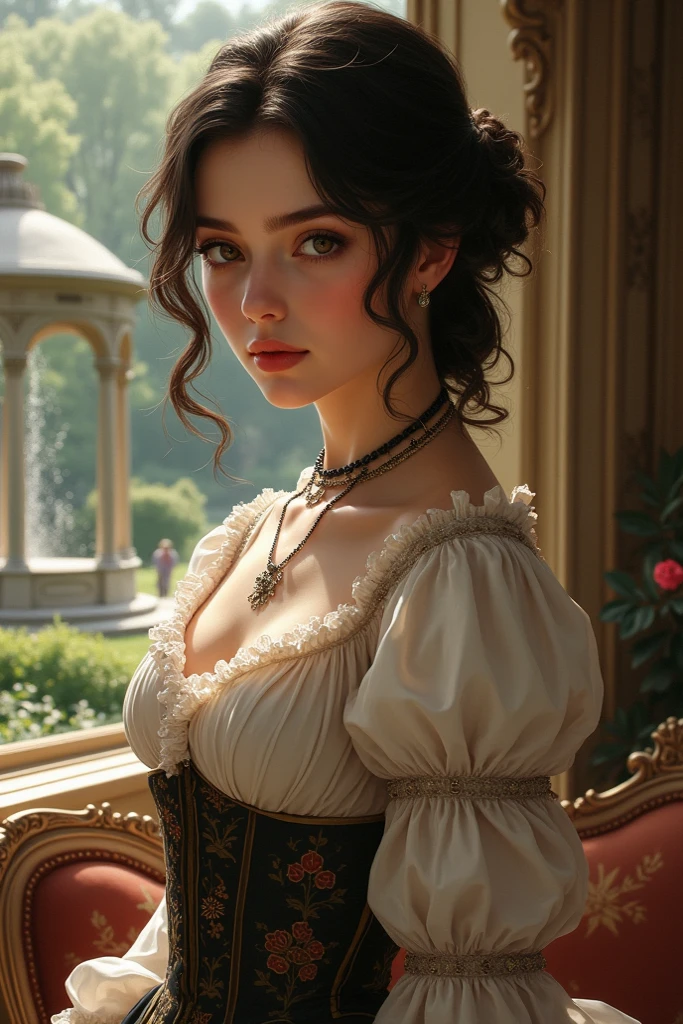 Young woman, brown eyes, Victorian era - SeaArt AI