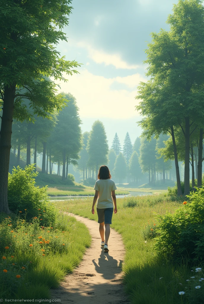 Create a image for morning walk