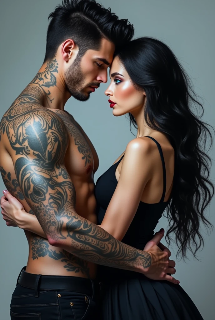 tattooed woman with a huge cock sucking a man's cock, very very realistic, very realistic, sexy lips, inked, very very very realistic, ultra realistic art, tattooed, beautiful and realistic, ultra realistic picture, very hyper realistic, ultra realistic!!!, really realistic, very realistic looking, range murata and artgerm