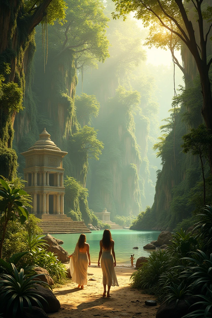 Star Wars, Storm troopers are attacking a coven of lesbian witches (plain robes, nude underneath) in a stone archaic fortress on a remote jungle world
