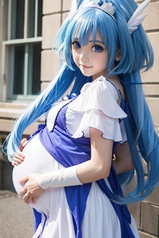 Cure beauty cosplay pregnant woman