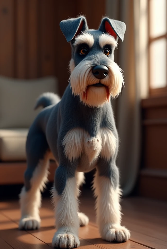 (by halbean), (by Taran Fiddler), solo, feral, canine, domestic dog, Bernese mountain dog, Australian shepherd, long fur, shiny fur, smooth body, long snout, big floppy ears, cute eyes, curvy, feminine, huge butt, bubble butt, anatomically correct, female, pink dog collar, living room, standing, overexposed lighting, warm sunlight, inviting, absurd res, in heat, panting, moaning, big eyes, cute eyes, hyper canine pussy, plump labia, anus, looking back at viewer, leaking cum, happy, excited