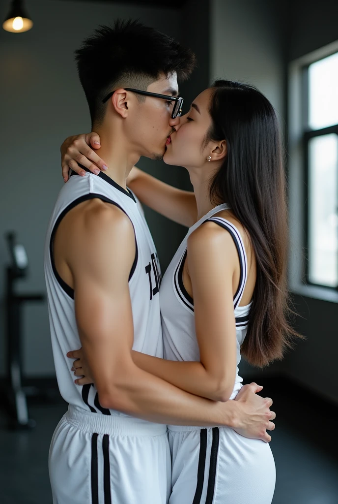  (masterpiece, best quality, actual:1.4),(((1 girl and 1 guy,couple))),  (Girl kneeling at the man&#39;s feet:1.3), （couple:1.6）National Science Foundation, （a tall man in tight clothes、abdominal muscles、standing：1.5），(The man grabbed the woman's head:1.5), a sexy woman，Woman kneeling at man&#39;s feet ，(Woman wearing white shirt and tight shorts、intricate clothing:1.2), (real skin), (ultra high definition, 8k wallpaper, High resolution), beautiful face，Big smart eyes，double eyelids，highly detailed eyes，highly refined skin, The facial details are very rich, Beautiful eyes in every detail, slender legs，High heel，perfect anatomy, correct anatomy，anatomically correct, textured skin，Perfect body，(The woman raised her head and looked at the man),(long brown hair, cleavage）, ((Thigh-height view))， (8K, original photography, Top image quality, ​masterpiece: 1.4), ultra high definition, (realistic, Realism: 1.5), (​masterpiece、top quality)、Very detailed, (lifelike:1.3), (The original image, 8KHigh resolution:1.2), RAW candid movies, 16 mm, Color graded Portra 400 film, Surreal, subsurface scattering, Ray tracing, (Volumetric lighting)，sewage on the ground
