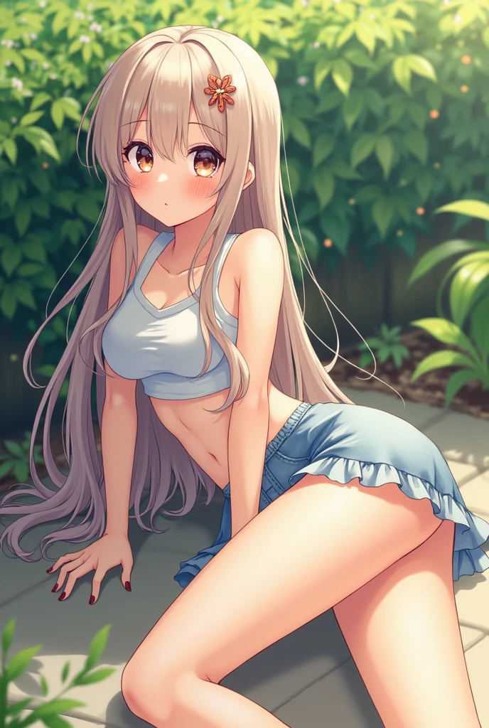 pieces fly、masterpiece、highest quality、Super detailed、High resolution、High resolution、8K portrait、Unity 8k壁紙のHigh resolutionCG、unity 8k wallpaper、cute type little:1.5、upon:1.5、Highly detailed CG unity 8k wallpaper、realistic、real person、cute type little、 portrait photography、shiny skin、High resolution、(16 years old:1.2)、(1 girl)、beautiful clear eyes、very detailed explanation、delicate face、nice lips、slender body、big breasts 同 thin waist、thin legs、((Grass:1.5))、1 girl, cute type, perfect face, seriously, (blush:1.5)、big breasts 、((Short sleeve gym clothes:1.3)),(((clothing lift:1.5))), (((I have nipples))), ((lower body nude:1.5))、Detailed description vagina,show vagina,spread legs,spread ,((cum in vaginas:1.4))、((change:1.5))