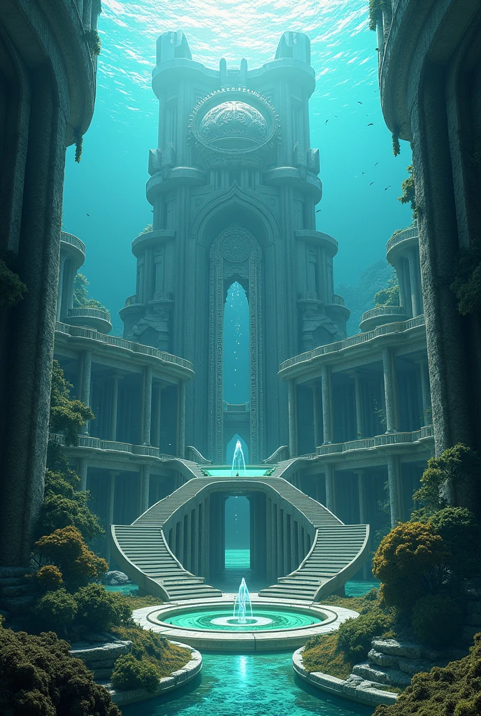 Atlantis Structure Design Ceremonial center with design based on Atlantis - SeaArt AI