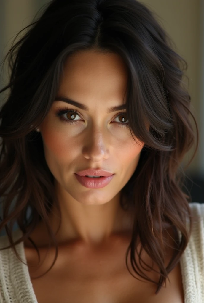very sexy brunette woman, the 18, beautiful natural , athletic body, huge boobies, ((blond)), Head of'work of art, ultra detaild, realisitic, high resolution, 8K, hyper realisitic, perfect human body, very detailled, Russian ethnicity, full body from head to toe, muscular thighs. She has to look like a real woman