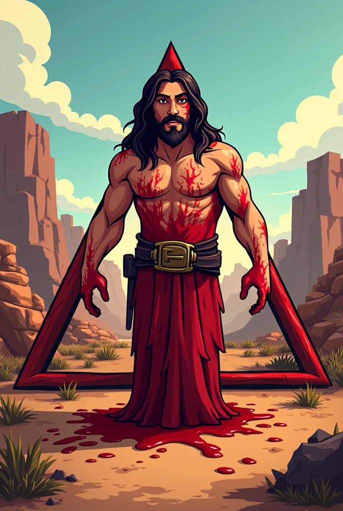 um homem negro Moreno ReiJesus Cristo, behind a cross in the background at the bottom of the image appears a cross,    Phoenix Jesus, Moreno, de cabelo afro cabelo caindo para frente,A realistic 4K phoenix with orange feathers, with a serious expression and looking forward, corpo inteiro.Jesus, tiro de corpo inteiro, Olhos firmes, olhando para frente, Lightning in the sky, arms extended, olhando para frente, parado no topo de uma montanha, manto e capa vermelhos, Shining cross in the airA realistic 4K phoenix with orange feathers, with a serious expression and looking forward, corpo inteiro. Rasta type but braided,tiro de corpo inteiro, Olhos firmes, olhando para frente, Lightning in the sky, arms extended, olhando para frente, parado no topo de uma montanha, manto e capa vermelhos, cruz brilhante no a  , Perfect Summoning Body,   barefoot, Levitando, Hooded robes and arms raised on a broken earth;, luz de lava brilhante de baixo do campo de asteroides (rochas irregulares, pedregulhos e detritos disparando para o com , 4K realista com penas laranjas, Cosmic Blue. with a serious expression and looking forward, corpo inteiro. uma co com seios lindos corpo perfeito,  is beautiful a destination with ,vario expression