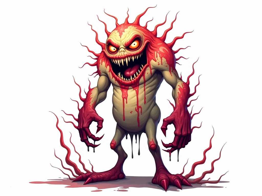 <lora:fx-monsters-xl-mrey-nocap:1> blood creature