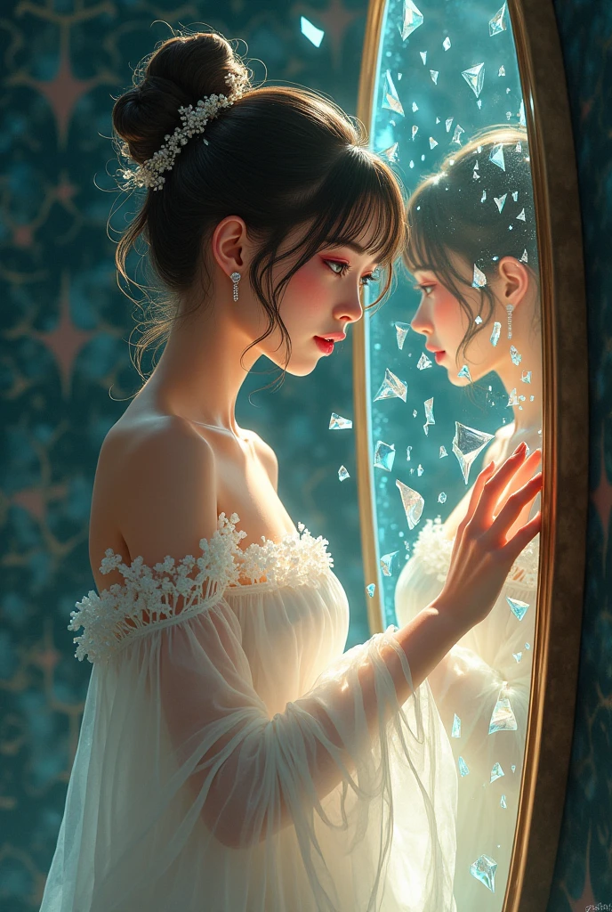 Masterpiece – Masterpiece ○○ quality – ○○ quality best quality(Highest quality) , High quality(hiquality) etc ○○ detailed – ○○ details ultra detailed(Ultra-fine ) , Extremely detailed(Extremely detailed) , finely detailed(Fine-grained) etc ○○ res – ○○ resolution ultra high res(超A high resolution) , very high res(A high resolution) etc Realistic – Realistic Photorealistic – photorealistic beautiful – beautiful 4k , 8K , 16K – 4K image quality , 8K , 16k distinct – clearly Best Aesthetic – Supremely Aesthetic ,Marie Antoinette,palace of versailles,European Union,1 persons,Upward hairstyle 、((((fullnude))))、(((face that seems to cry)))、(((Sweat-Wet Skin)))、(((Hand picked)))