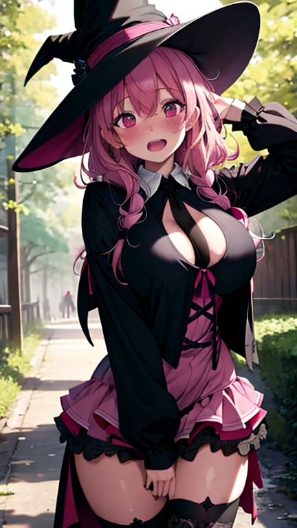1girl, blue eyes,(gigantic breasts:1.4),huge ass, pussy(sagging breasts),(curvy),(beautiful breasts), breast milk, Angle from the front, whole body, plump, red hair, collar, restraint, nipple, (nsfw), naked, squirting milk, barefoot, handcuffs, shackles, illust, masterpiece, best quality, house wife, pointy breasts, (17 years old), blush, blush, Lactation, {{best quality:1.2, masterpiece:1.1, ultra-detailed}}, long hair, braid, add_detail:1 , Breasts that are about to burst, at train, nn1, 1girl, hair ribbon, short hair, naked, standing, name tag, black pantyhose, dancing, big hat, name plate,(effects): (masterpiece), (best quality), (sharp focus), (depth of field), (high res)
