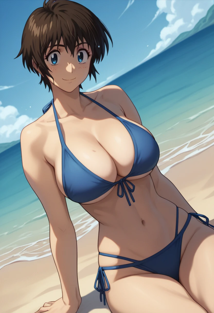 Shimizu_Kaoru 清水 Kaoru Major S5 OVA
Clip Skip: 2

default: 1 girl,Shimizu_Kaoru, Shorthair, brown hair, blue eyes, Big Breasts

メジャー ,  but 、 Images are much harder to find than I thought.

Big Breasts 　Beach　bikini　smile　 Dutch Angle