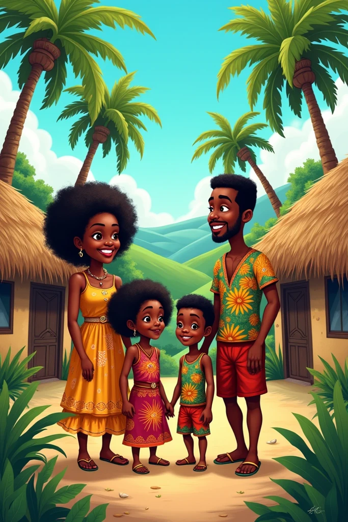 Gessie 5 and her husband Ronald 53 years old, her boys Gab 2 light complexion, Mael braided hair, Leo 2 and Sienna the daughter of Gab and the little dog Kyzer. All Afro Haitian. Strolling in the botanical garden, colored.