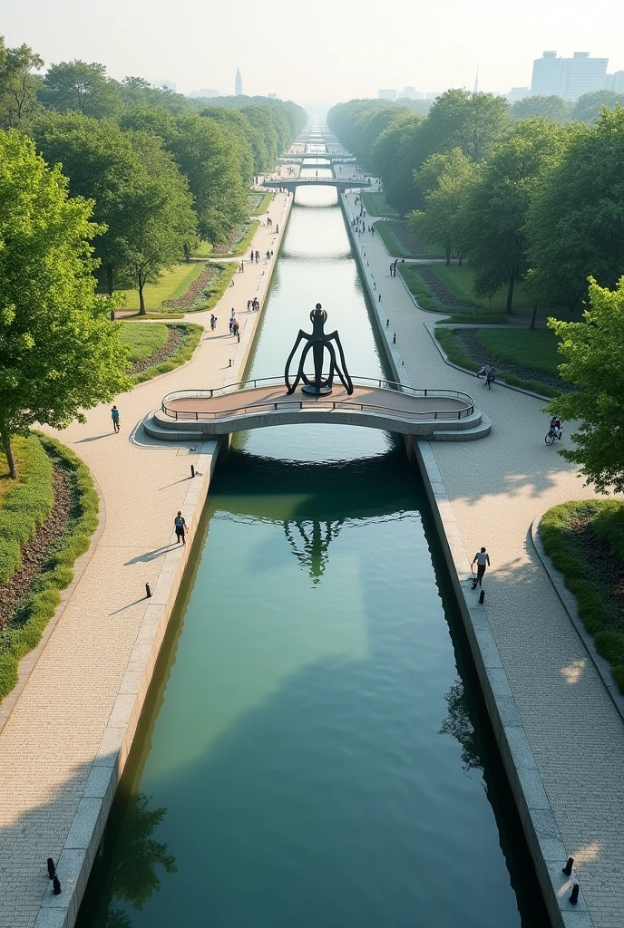 Futuristischer brunnen