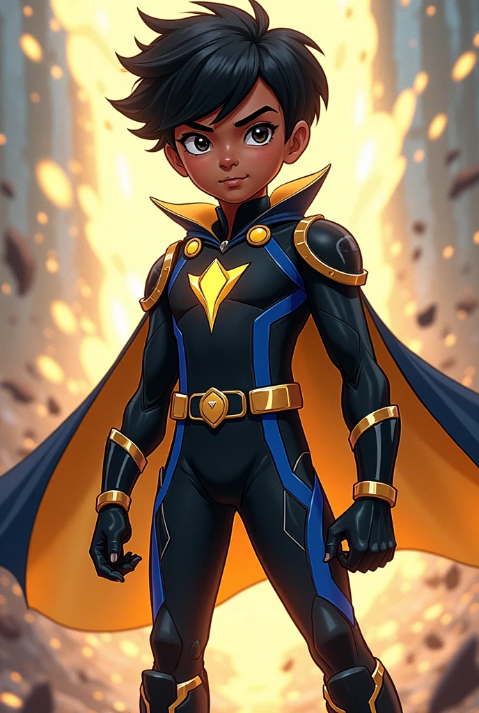 A black superhero boy named Kornelle