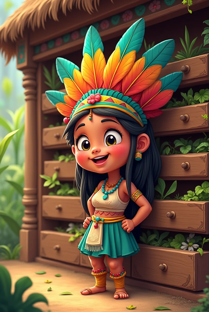 (best quality,4k,8k,highres,masterpiece:1.2),ultra-detailed,(realistic,photorealistic,photo-realistic:1.37),full body portrait of beautiful native tribal women in muddy primitive farm:1.2,(pounding vegetables into a mush in a large mortar and pestle)(primitive straw broad rim hat, colorful tribal belt, unclad, some tribal tattooing and body paint, confidence, big natural breast), (vivid colors, outdoors, green pastures). (head to toe, show all of her0