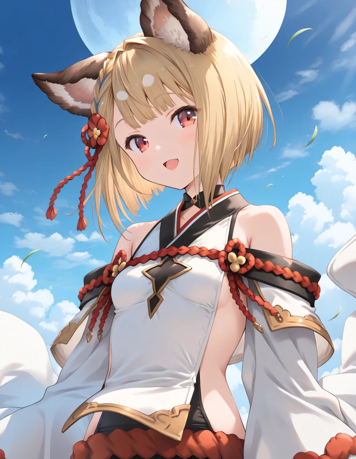 1girl, vajra_(granblue_fantasy), little female, short hair, blonde hair, brown eyes, beautiful detailed eyes, small breasts,  open mouth, outdoors, wind, game CG break,((artist:shida_kazuhiro)),(artist:mitsumi_misato),(artist:fujiyama),,(masterpiece), (best quality), (ultra-detailed), very aesthetic, newest, beauty illustration,super detailed skin,  (masterpiece), (best quality), (ultra-detailed), very aesthetic lighting,hi res,absurd_res,2023,2024,(shaded),digital media (artwork), realistic lighting, 4k, 8k,