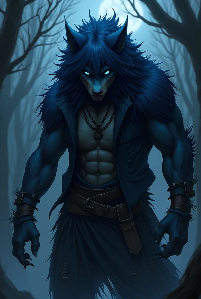 werecreature,musculature,moon full,ln the forest,howl