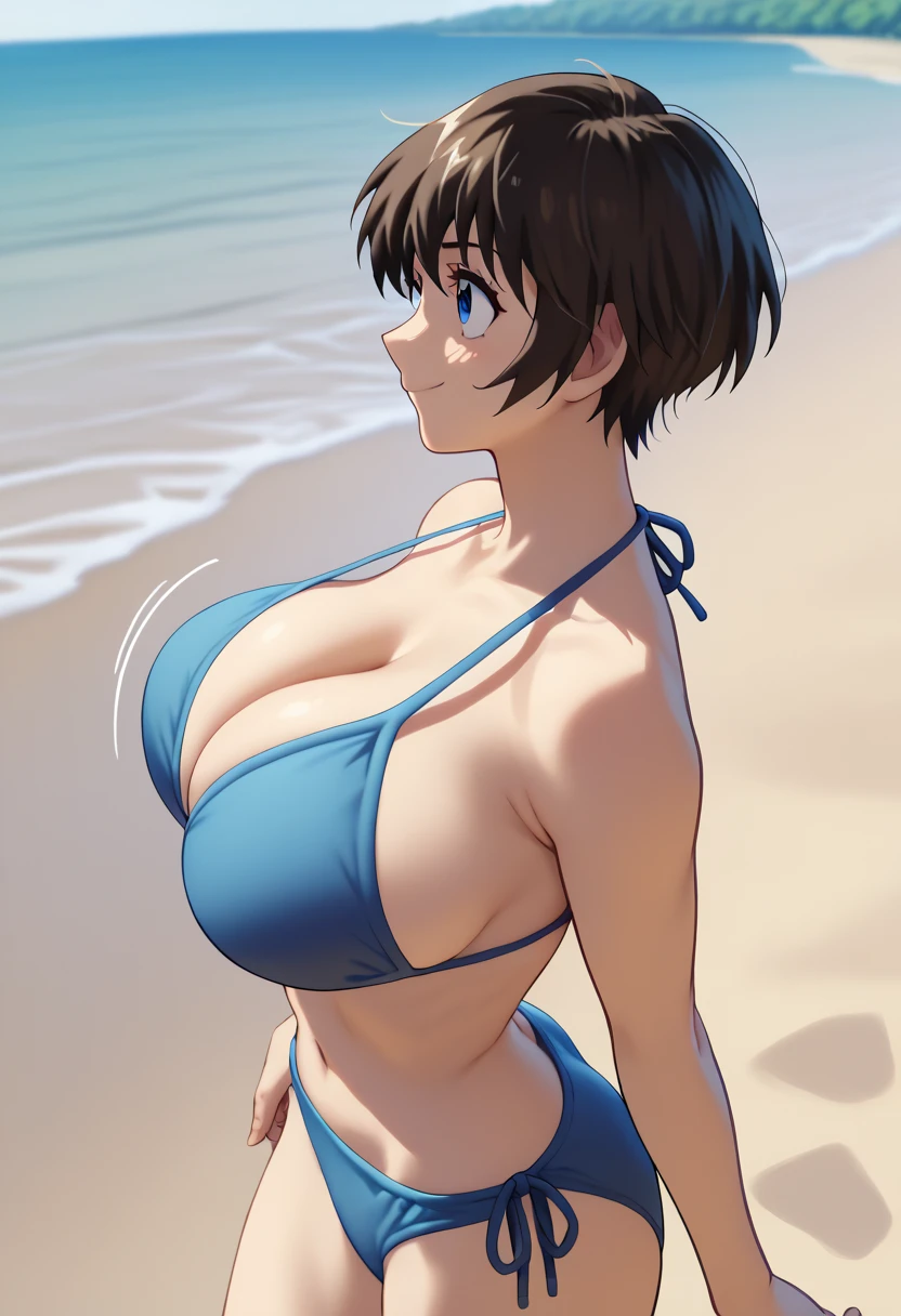 Shimizu_Kaoru 清水 Kaoru Major S5 OVA
Clip Skip: 2

default: 1 girl,Shimizu_Kaoru, Shorthair, brown hair, blue eyes, Big Breasts

メジャー ,  but 、 The images are much harder to find than I thought.

Big Breasts 　Beach　bikini　smile　I'm running on the beach :(Running)　Bouncing breasts、 side view　From afar　 high angle