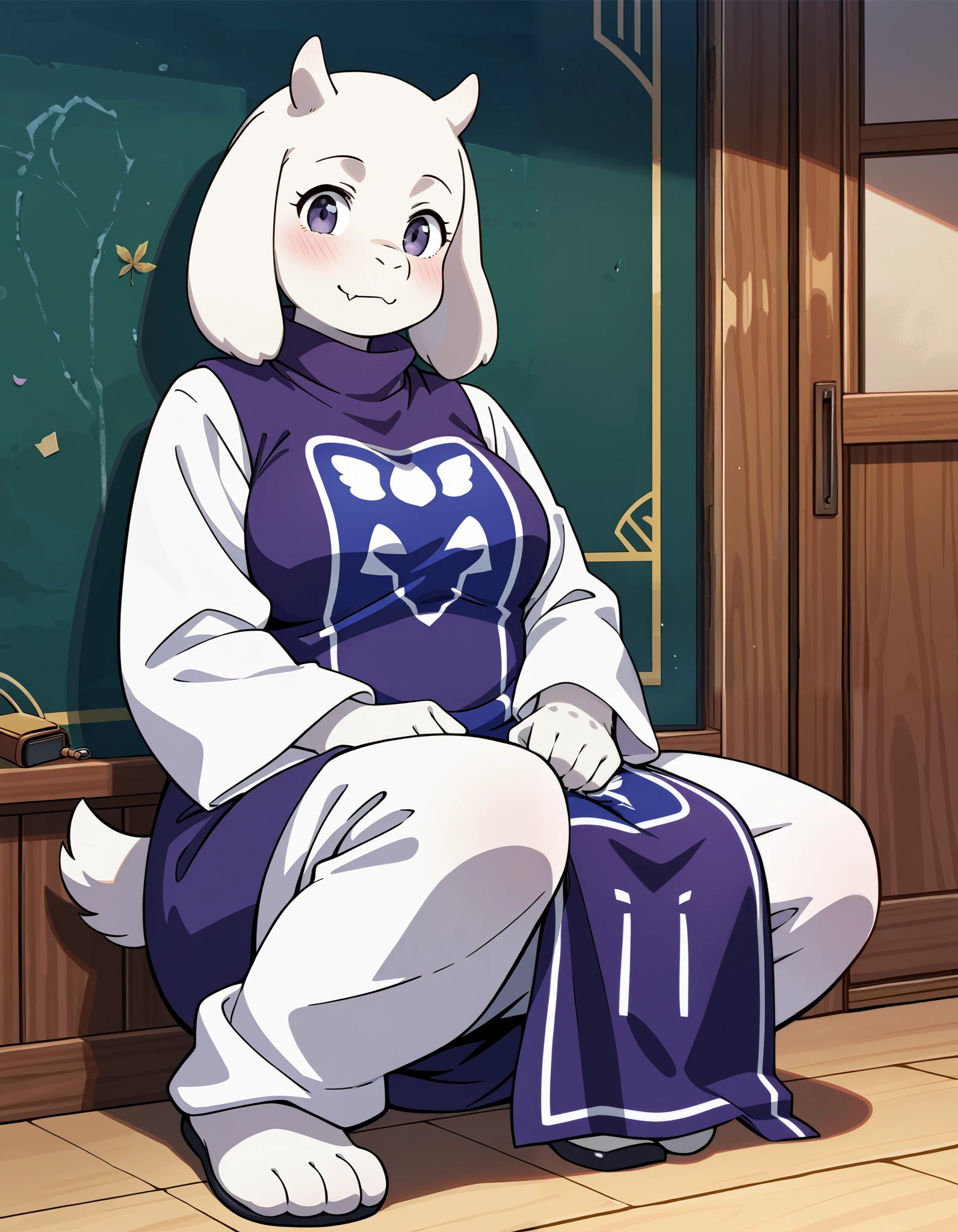 score_9,score_8_up,score_7_up, source_furry,, furry, fur whiter, 2D, BREAK, 1girl, solo, Toriel, young